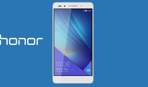 honor 7 blanco con fondo azul