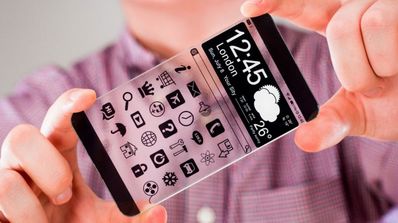 concepto de movil transparente