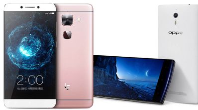 moviles con 8GB de RAM le eco rosa y oppo find 7 blanco