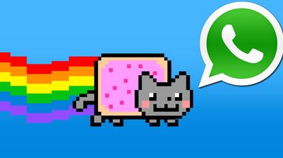 nyan cat con logo de whatsapp