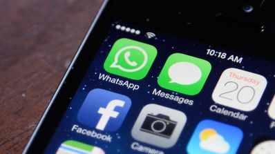 icono de whatsapp en pantalla