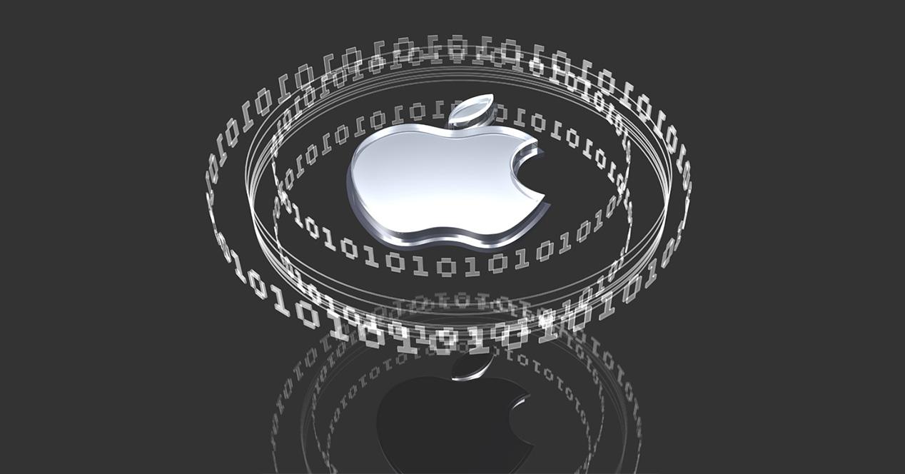 Logotipo de Apple en color gris