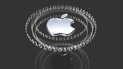 Logotipo de Apple en color gris