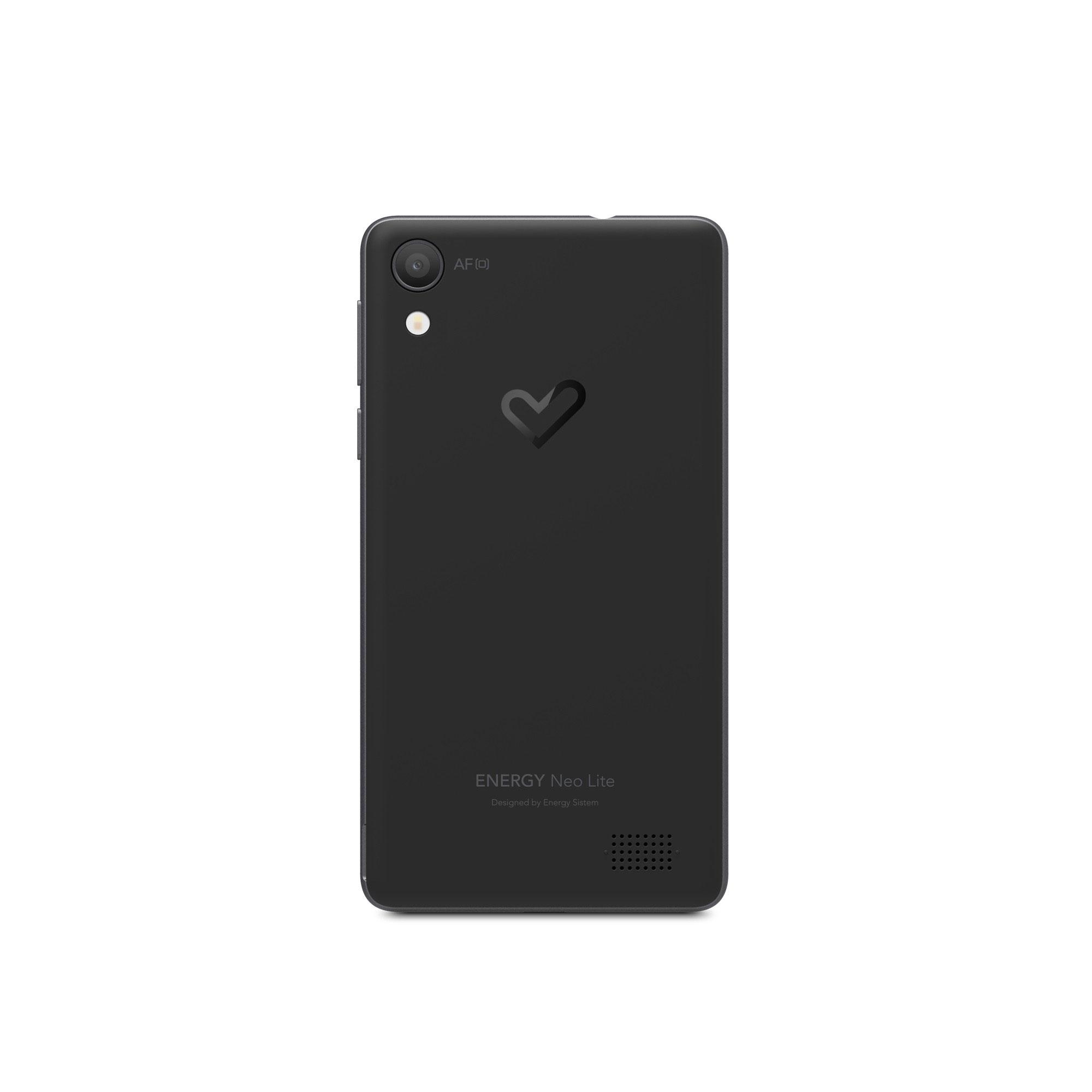 Energy Phone Neo Lite negro detalle de la cámara digital