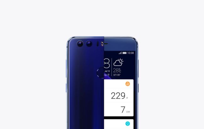 Honor 8 parte delantera y trasera