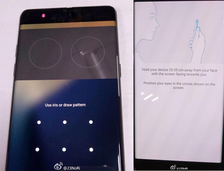Escaner de iris en el Samsung Galaxy Note 7