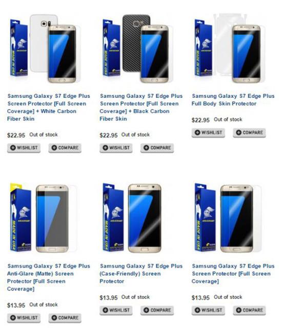 Accesorios del Samsung Galaxy S7 Edge Plus
