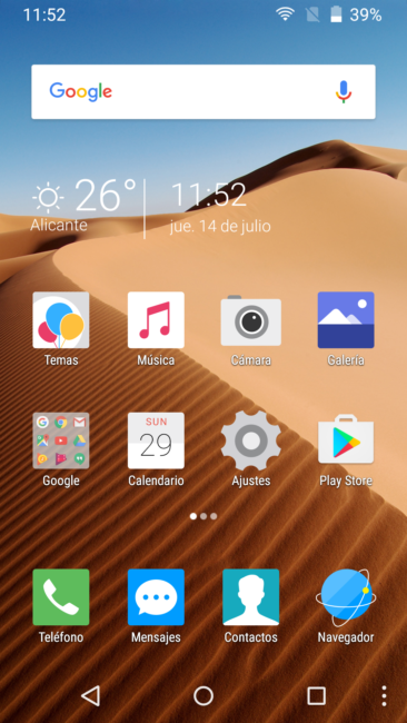 Escritorio del TP-Link Neffos C5 Max