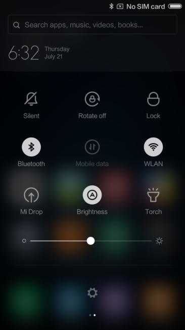 Accesos rápidos del Xiaomi 3S