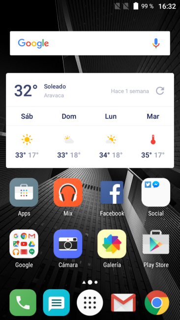 Fondo escritorio del Alcatel POP 4 Plus