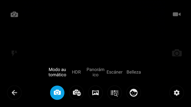 Aplicaicón de la cámara del Alcatel POP 4 Plus