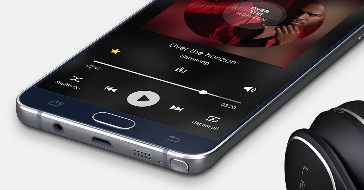 Samsung Galaxy Note 5 reproduciendo musica