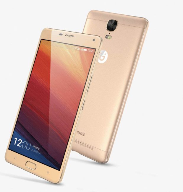 gionee m5 plus en color dorado