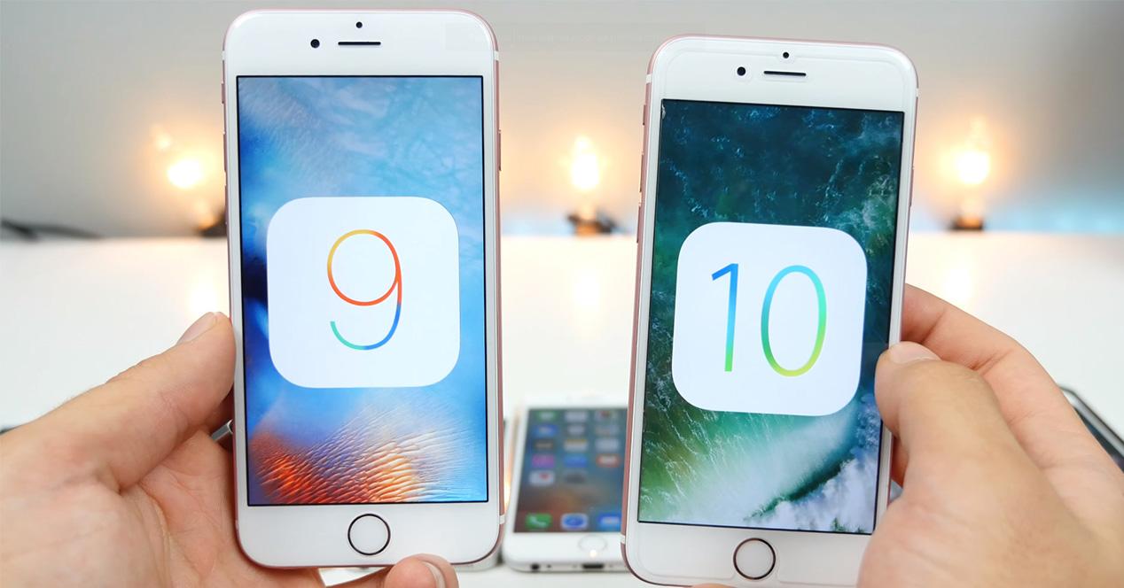 iOS 10 frente a iOS 9.3.2