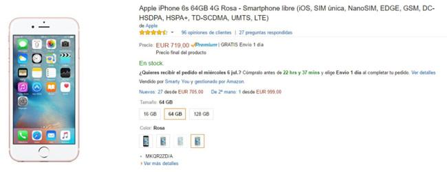 iPhone 6s con descuentos en Amazon