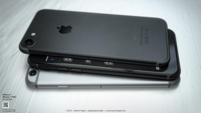 iPhone 7 negro y plateado apilados