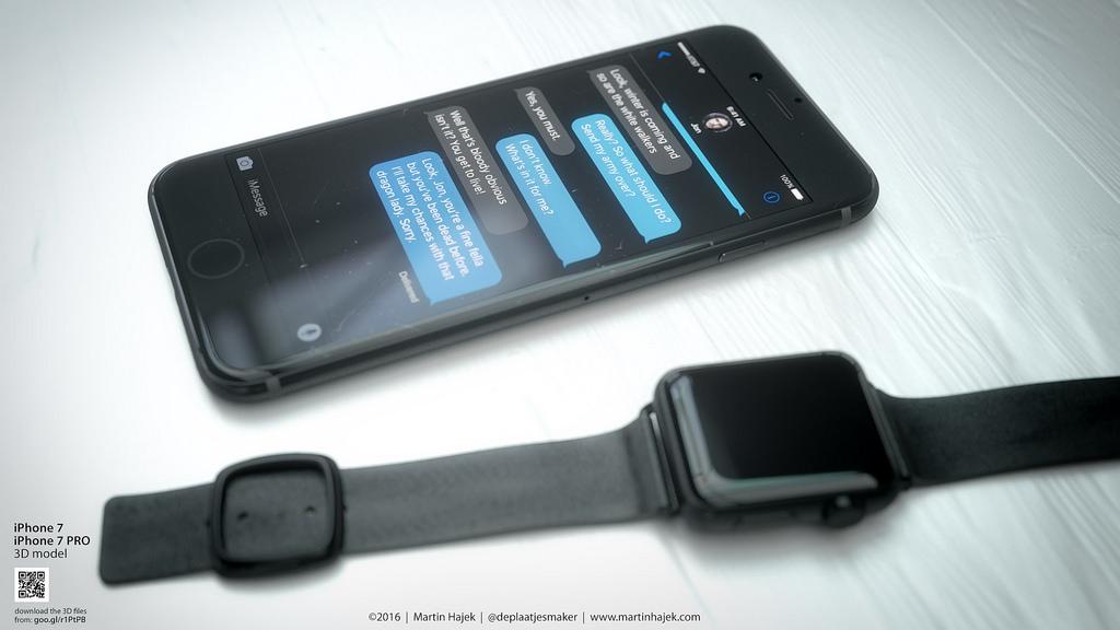 iPhone 7 negro y apple watch negro
