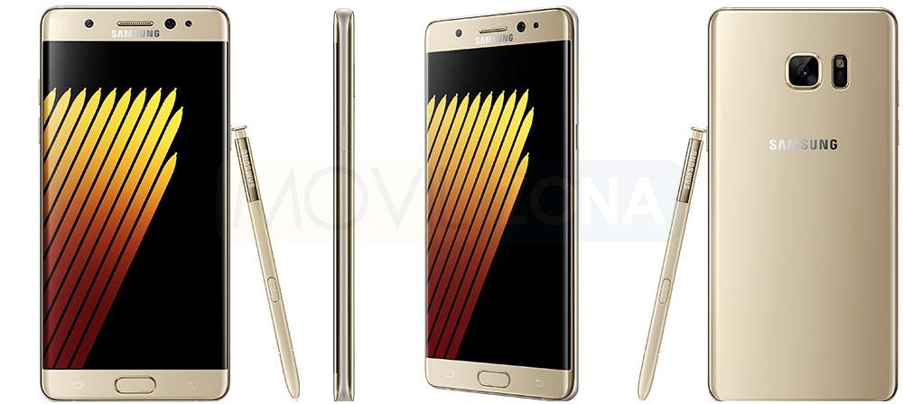 Samsung Galaxy Note 7 fotos oficiales en dorado