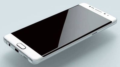 Samsung galaxy note 7 prototipo renderizado en blanco