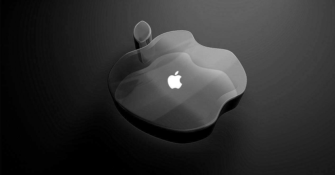 Logo de Apple en cristal