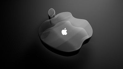 Logo de Apple en cristal