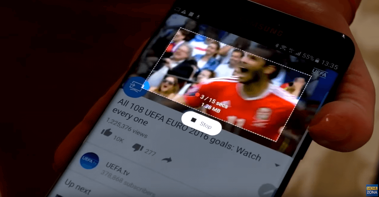 GIF de Gareth Bale con el Note 7