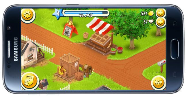 Interfaz de Hay Day