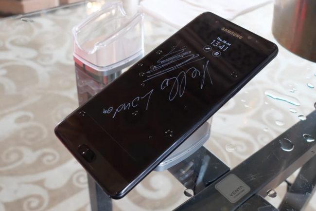 Samsung Galaxy Note 7 black onyx pantalla bloqueada