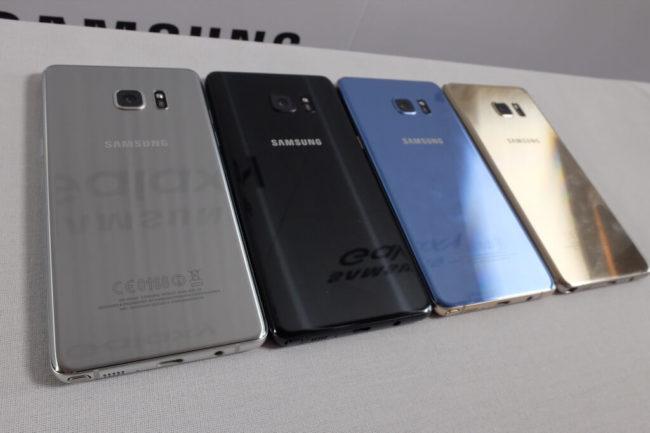 Samsung Galaxy Note 7 colores trasera