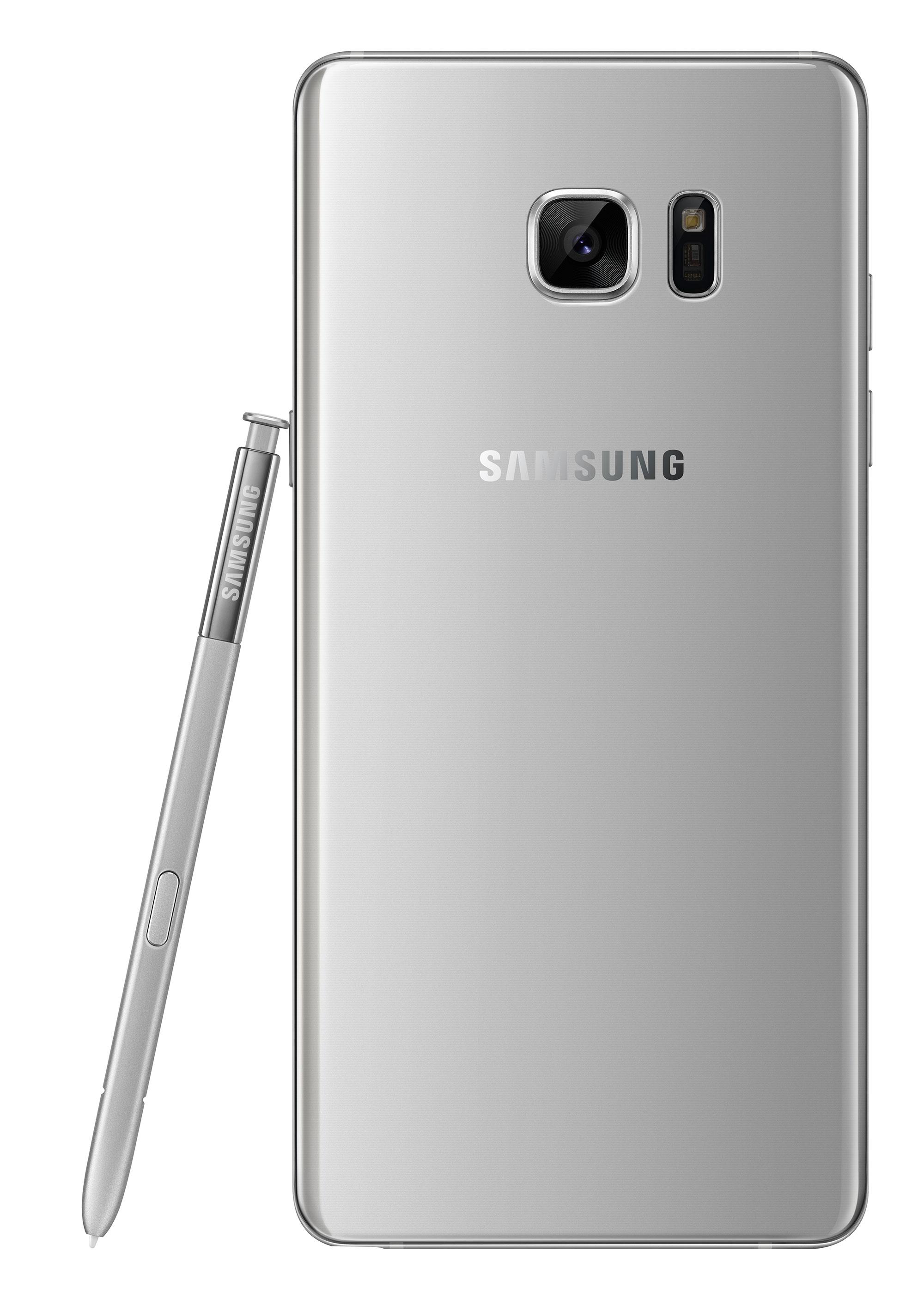 Samsung Galaxy Note 7 gris con lápiz S Pen
