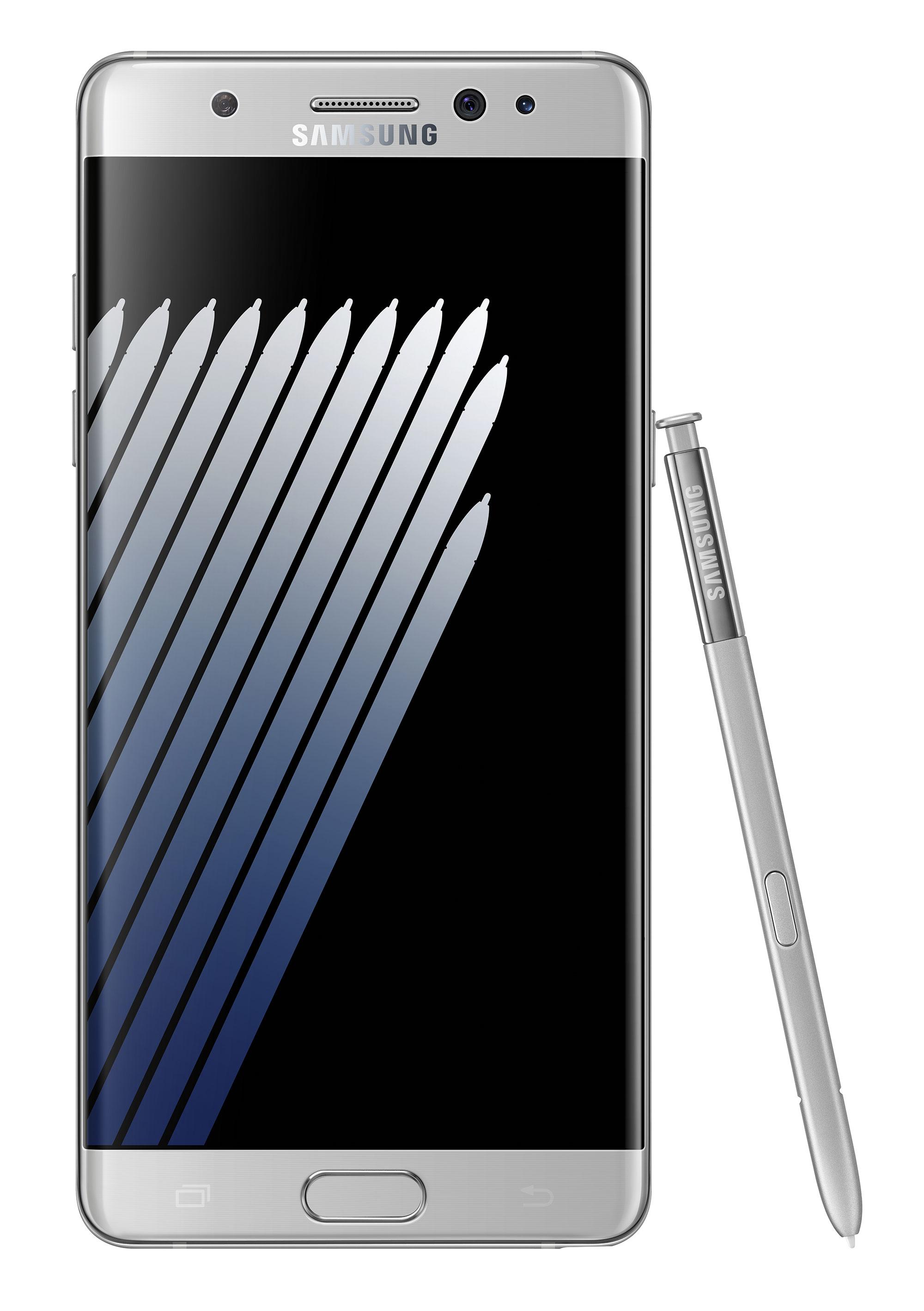 Samsung Galaxy Note 7 gris vista frontal