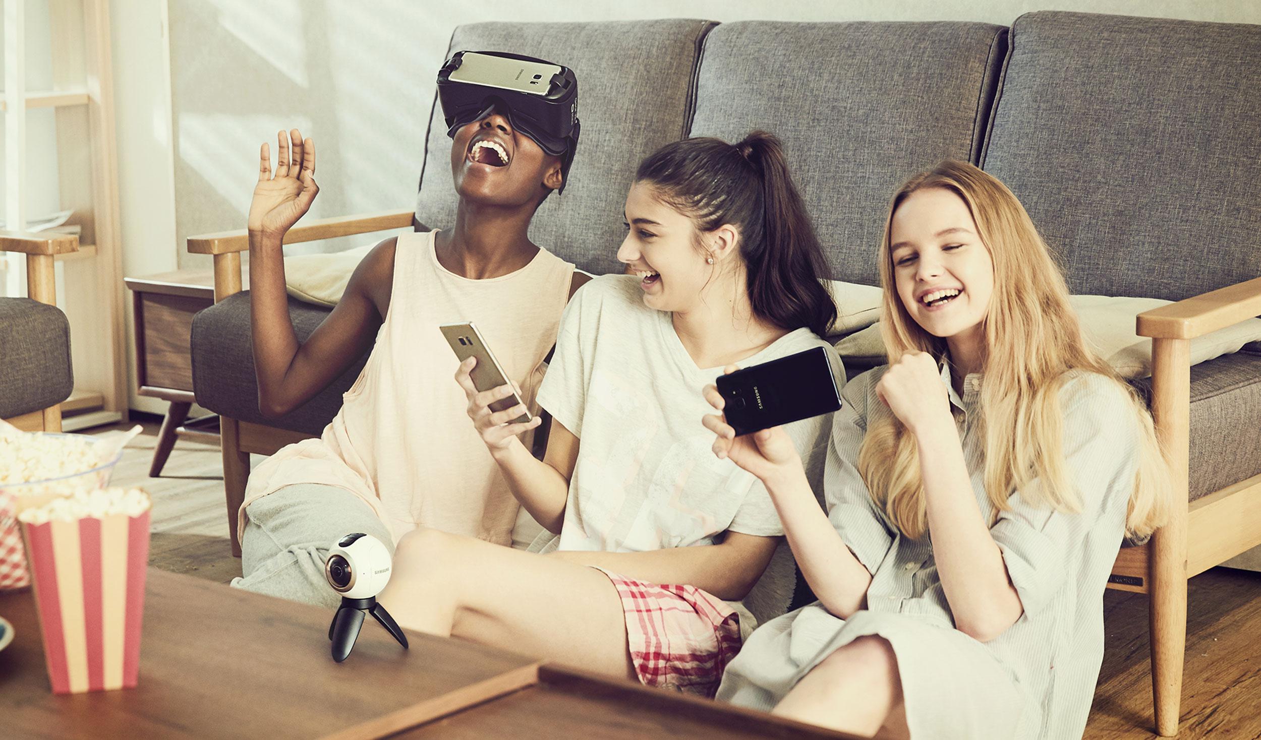 Samsung Galaxy Note 7 mostrando realidad virtual