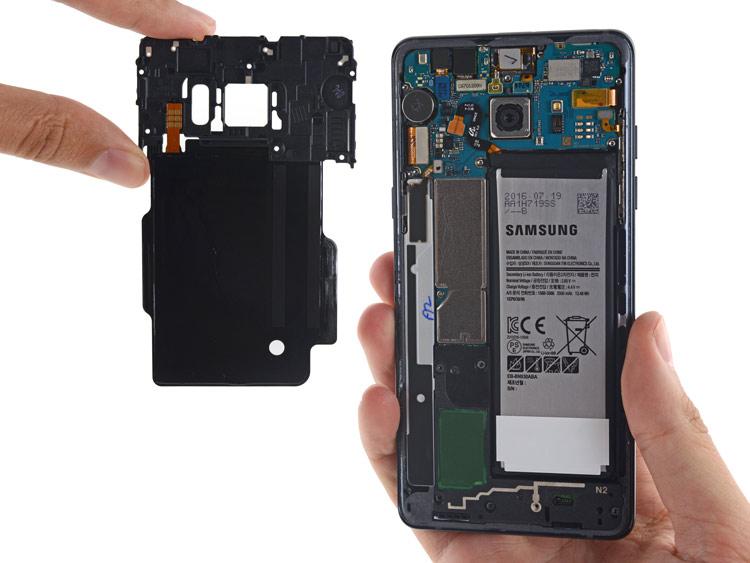 Sistema de carga inalámbrica del Samsung Galaxy Note 7