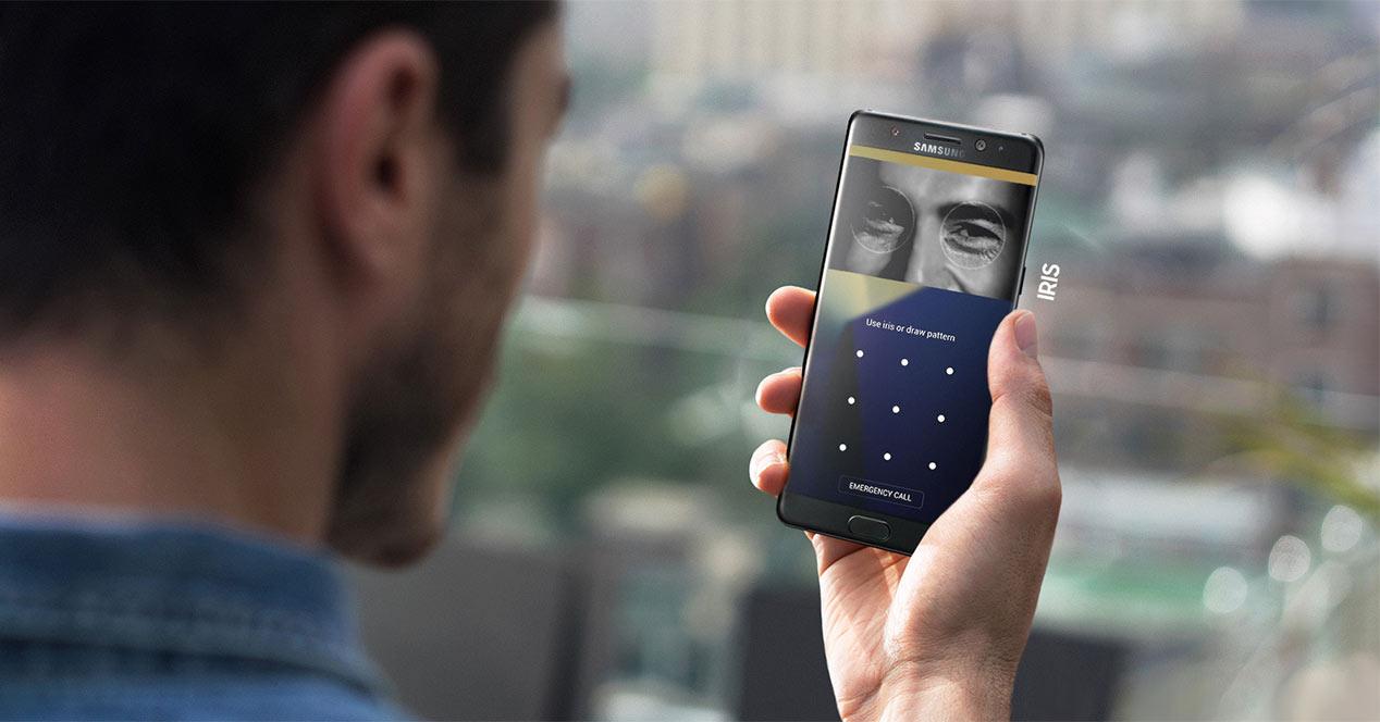 Escáner de iris del Samsung Galaxy Note 7