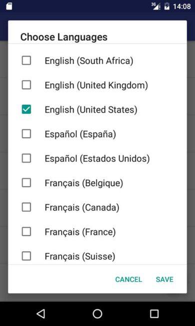 app locale modulo idiomas
