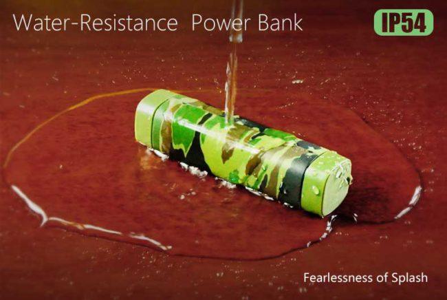 baterias externas resistentes al agua verde