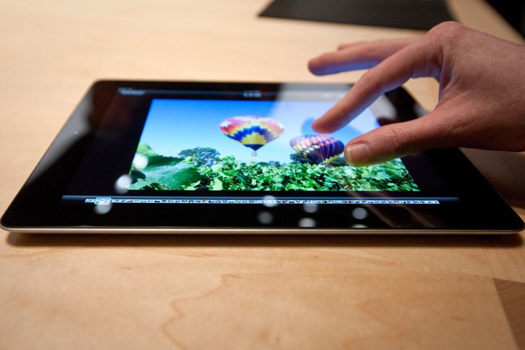 Pantalla de un iPad