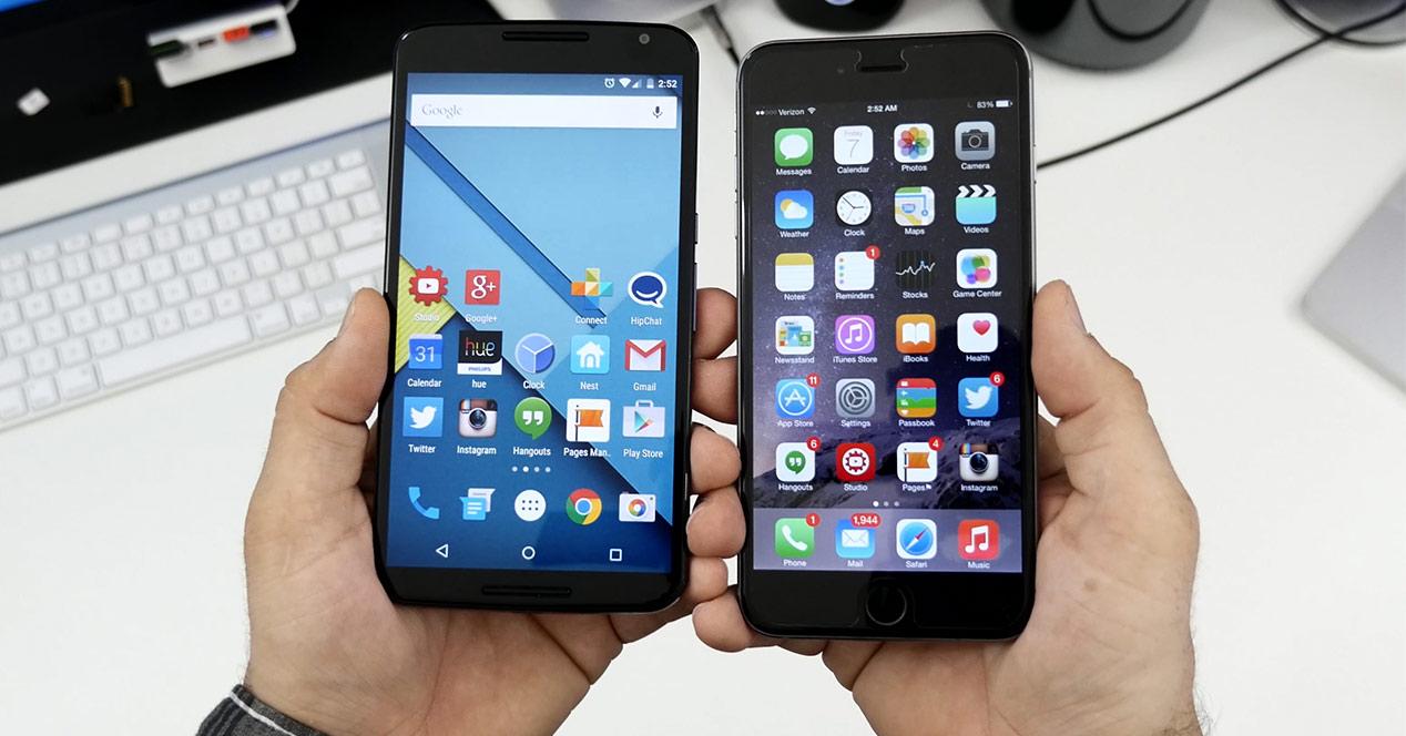 iPhone 6 contra Nexus 6