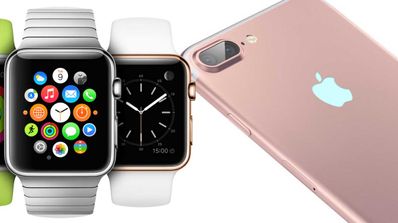 iphone 7 plus junto a Apple Watch