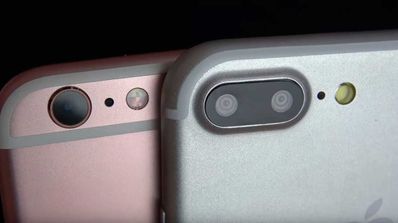 iphone 7 junto a iphone 7 plus