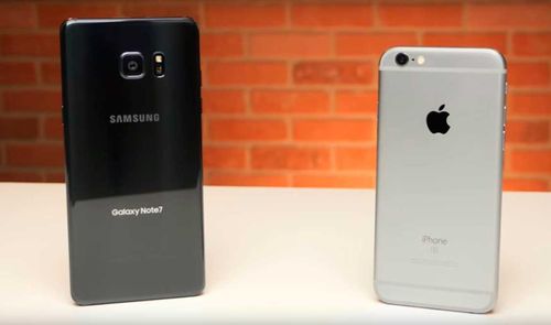 Samsung Galaxy Note 7 comparativa frente al iPhone 6s