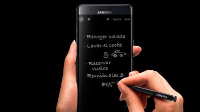Samsung Galaxy Note 7 tomando notas