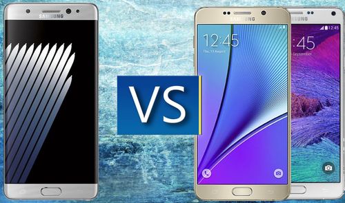 Samsung galaxy note 7 vs note 5 y 4