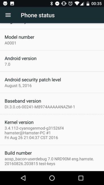 Oneplus One Android Nougat