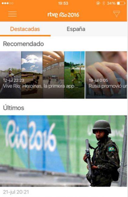 App Rtve Rio 2016