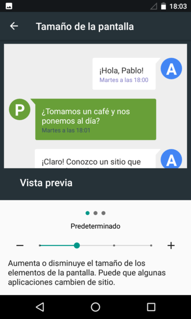Android 7.0 Nougat - Tamaño normal