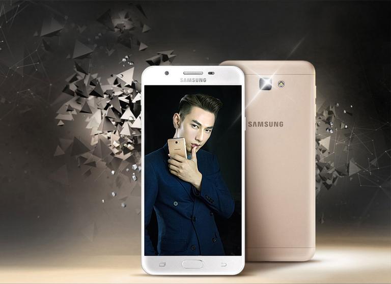 Samsung Galaxy J7 Prime en color dorado vista delantera y trasera
