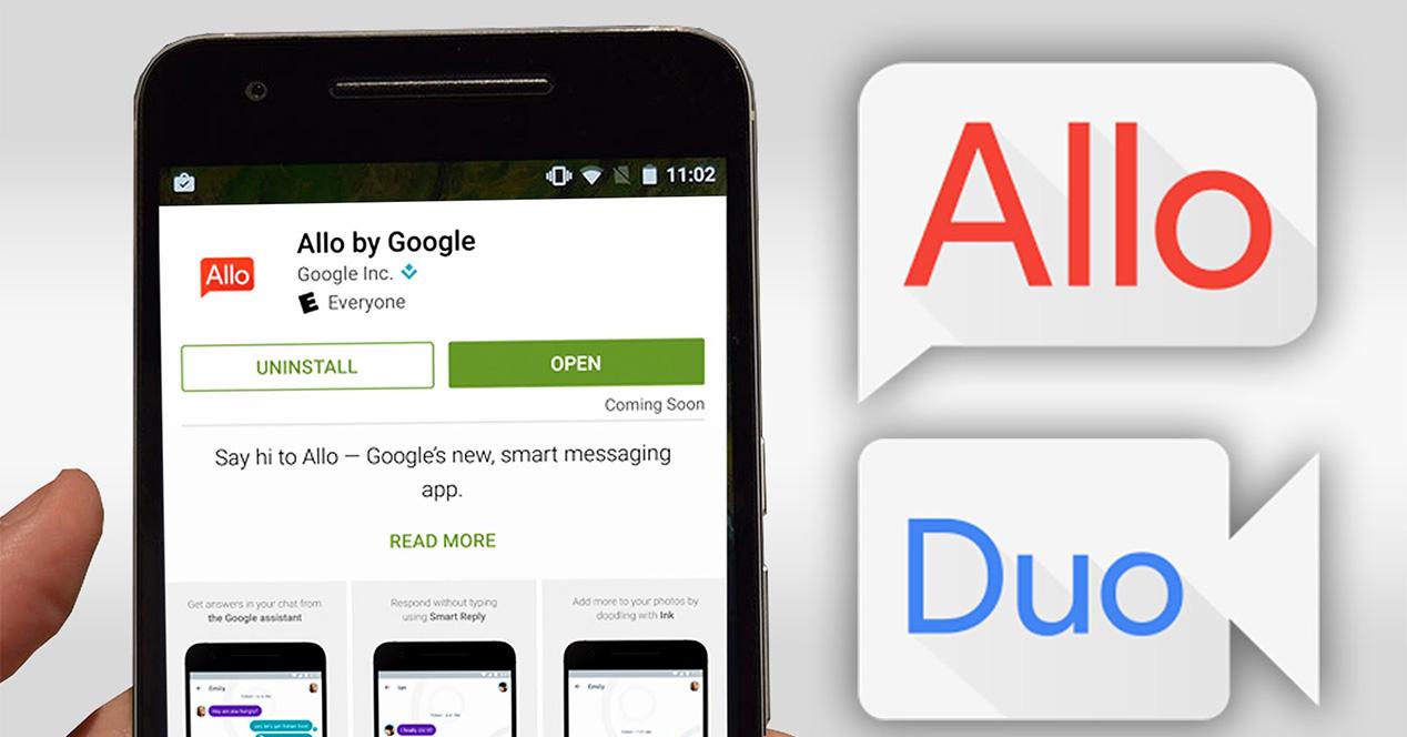 Aplicaciones de Google Allo y Duo