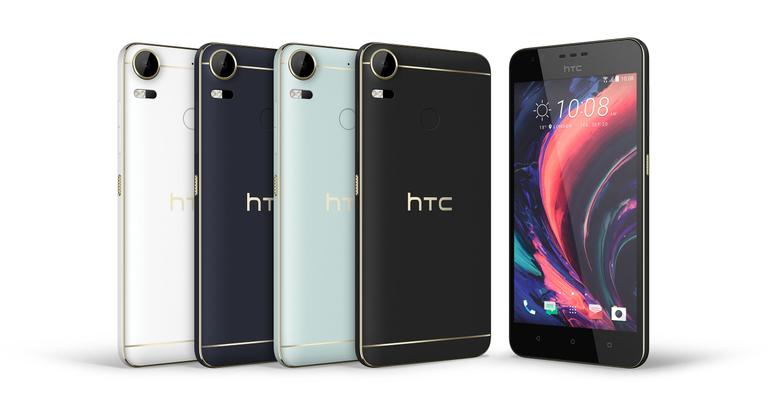 HTC Desire Pro en negro, plata y azul