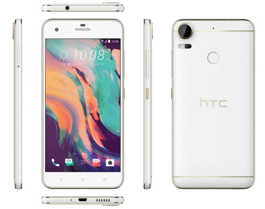 HTC Desire 10 Pro todas las vistas en blanco